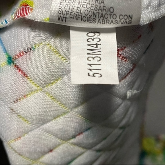 Catherine Malandrino quilted fit and flare dress size 8 white with splatter - Picture 5 of 6